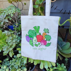 I Love Veggies! Tote Bag
