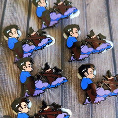 (Original) Crow on a Wire Pin