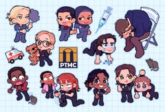 PTMC Day Shift (The Pitt) - Sticker Sheet