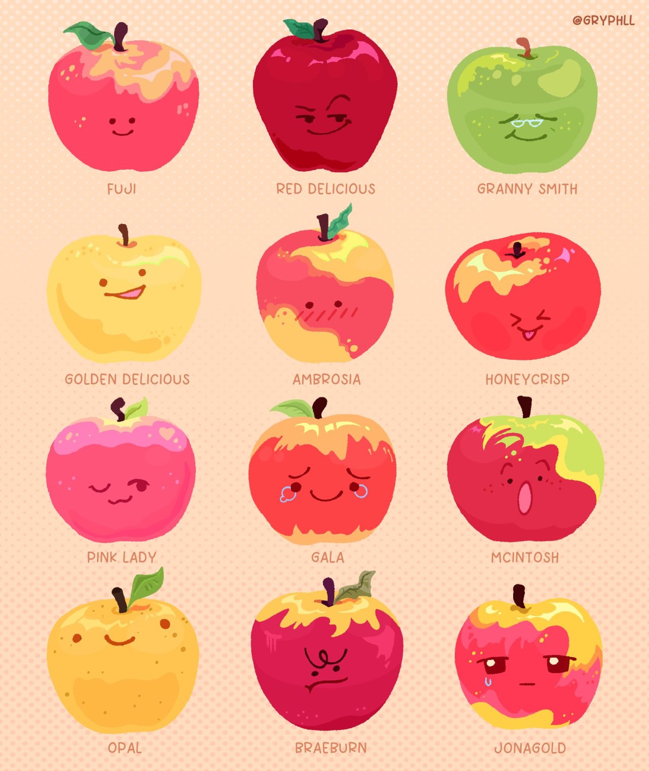 Apples of the World Sticker Sheet
